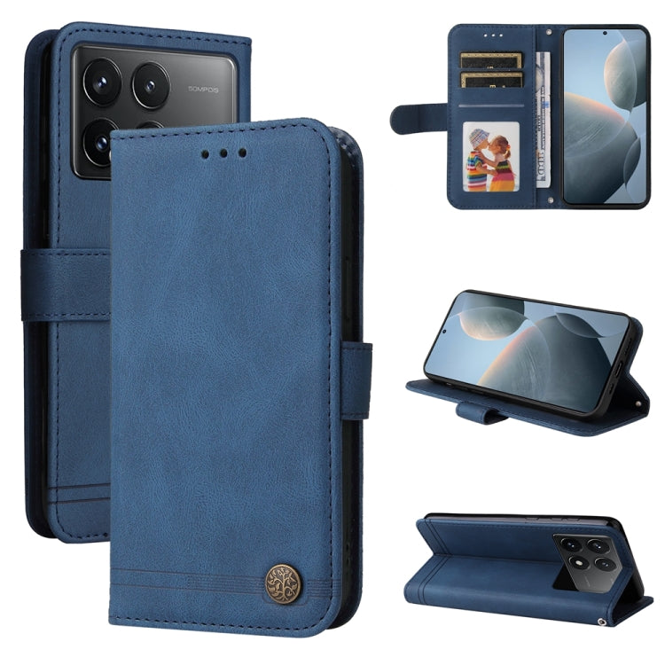 Skin Feel Life Tree Metal Button Leather Phone Case, For Xiaomi Redmi 13C 4G, For Xiaomi Redmi Note13 Pro+ 5G Global, For Xiaomi Redmi Note13 Pro 5G Global, For Xiaomi 13T / Redmi K60 Ultra, For Xiaomi Redmi K70 / K70 Pro, For Xiaomi Redmi Poco F5�����...