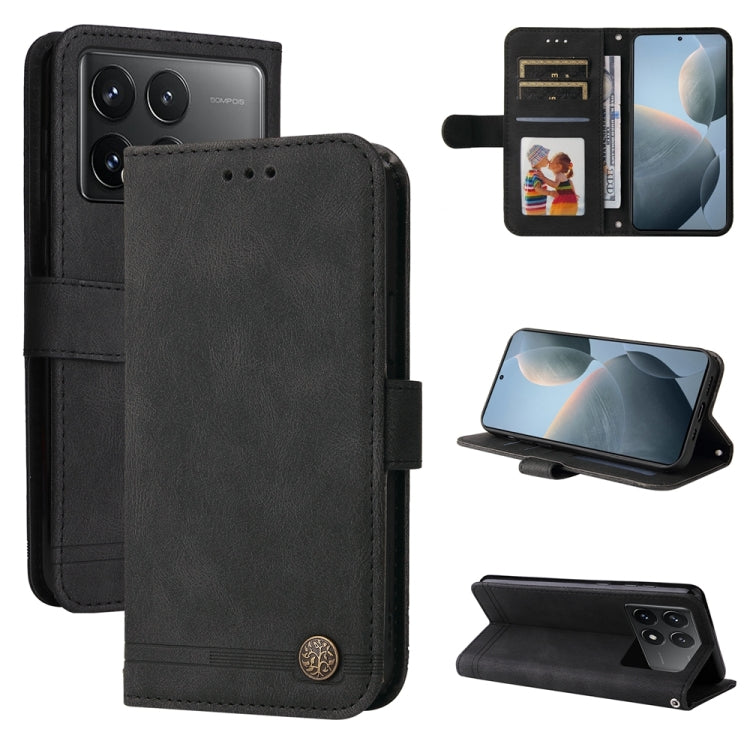 Skin Feel Life Tree Metal Button Leather Phone Case, For Xiaomi Poco F6, For Xiaomi Redmi A3, For Xiaomi Redmi Note13 Pro 4G Global/Poco M6 Pro 4G, For Xiaomi Redmi Note13 4G, For Xiaomi Redmi K70E, For Xiaomi 14 Ultra, For Xiaomi 14 Pro, For Xiaomi 14...