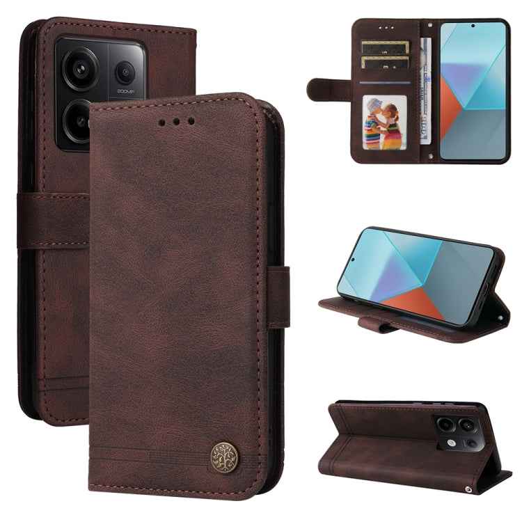 Skin Feel Life Tree Metal Button Leather Phone Case, For Xiaomi Redmi 13C 4G, For Xiaomi Redmi Note13 Pro+ 5G Global, For Xiaomi Redmi Note13 Pro 5G Global, For Xiaomi 13T / Redmi K60 Ultra, For Xiaomi Redmi K70 / K70 Pro, For Xiaomi Redmi Poco F5�����...