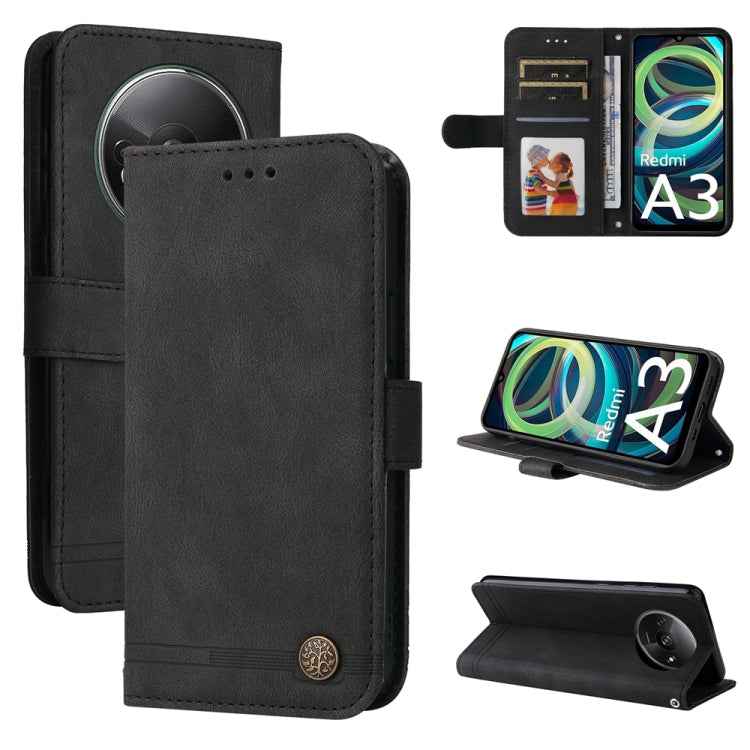 Skin Feel Life Tree Metal Button Leather Phone Case, For Xiaomi Poco F6, For Xiaomi Redmi A3, For Xiaomi Redmi Note13 Pro 4G Global/Poco M6 Pro 4G, For Xiaomi Redmi Note13 4G, For Xiaomi Redmi K70E, For Xiaomi 14 Ultra, For Xiaomi 14 Pro, For Xiaomi 14...