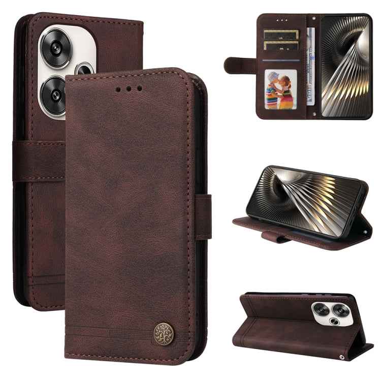 Skin Feel Life Tree Metal Button Leather Phone Case, For Xiaomi Poco F6, For Xiaomi Redmi A3, For Xiaomi Redmi Note13 Pro 4G Global/Poco M6 Pro 4G, For Xiaomi Redmi Note13 4G, For Xiaomi Redmi K70E, For Xiaomi 14 Ultra, For Xiaomi 14 Pro, For Xiaomi 14...