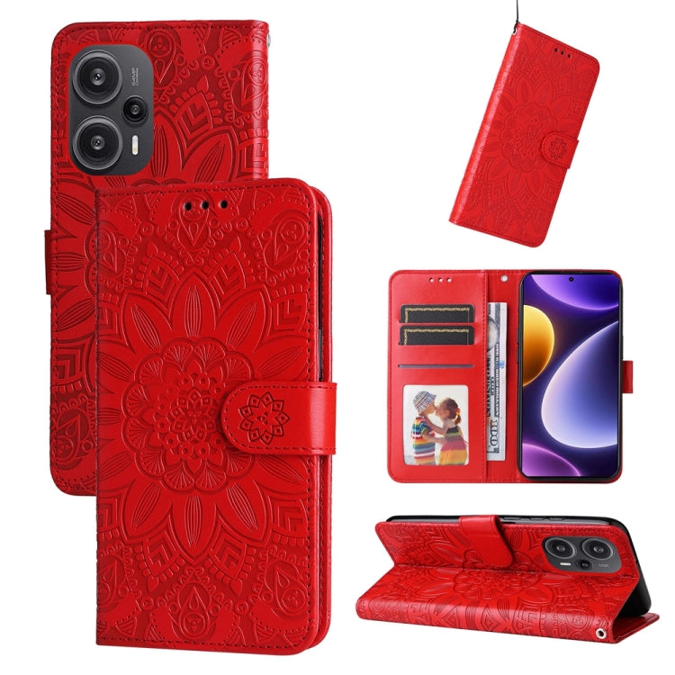 Embossed Sunflower Leather Phone Case, For Xiaomi Redmi Note13 Pro+ 5G Global, For Xiaomi Redmi Note13 Pro 5G Global, For Xiaomi 13T / Redmi K60 Ultra, For Xiaomi Redmi K70 / K70 Pro, For Xiaomi Redmi Poco F5, For Xiaomi Redmi K60 / K60 Pro������������...