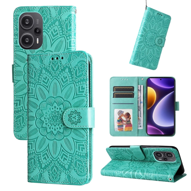 Embossed Sunflower Leather Phone Case, For Xiaomi Redmi Note13 Pro+ 5G Global, For Xiaomi Redmi Note13 Pro 5G Global, For Xiaomi 13T / Redmi K60 Ultra, For Xiaomi Redmi K70 / K70 Pro, For Xiaomi Redmi Poco F5, For Xiaomi Redmi K60 / K60 Pro������������...