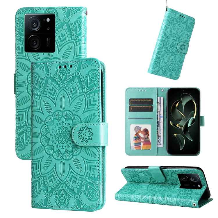 Embossed Sunflower Leather Phone Case, For Xiaomi Redmi Note13 Pro+ 5G Global, For Xiaomi Redmi Note13 Pro 5G Global, For Xiaomi 13T / Redmi K60 Ultra, For Xiaomi Redmi K70 / K70 Pro, For Xiaomi Redmi Poco F5, For Xiaomi Redmi K60 / K60 Pro������������...