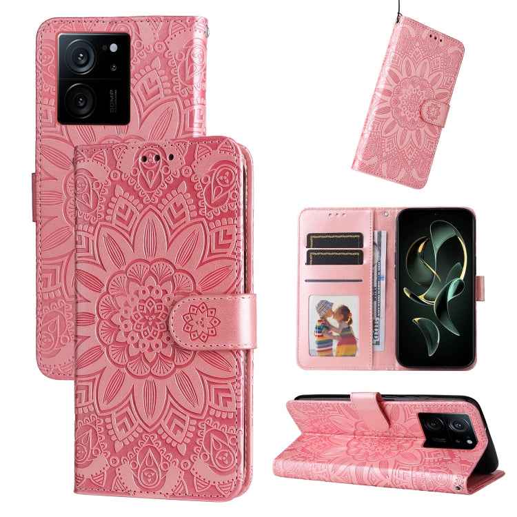 Embossed Sunflower Leather Phone Case, For Xiaomi Redmi Note13 Pro+ 5G Global, For Xiaomi Redmi Note13 Pro 5G Global, For Xiaomi 13T / Redmi K60 Ultra, For Xiaomi Redmi K70 / K70 Pro, For Xiaomi Redmi Poco F5, For Xiaomi Redmi K60 / K60 Pro������������...