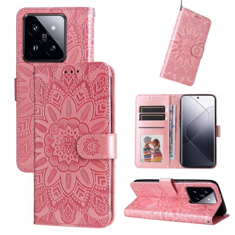 Embossed Sunflower Leather Phone Case, For Xiaomi Redmi A3, For Xiaomi Redmi Note13 Pro 4G Global/Poco M6 Pro 4G, For Xiaomi Redmi Note13 4G, For Xiaomi Redmi K70E, For Xiaomi 14 Ultra, For Xiaomi 14 Pro, For Xiaomi 14, For Xiaomi Redmi Note13 5G Globa...