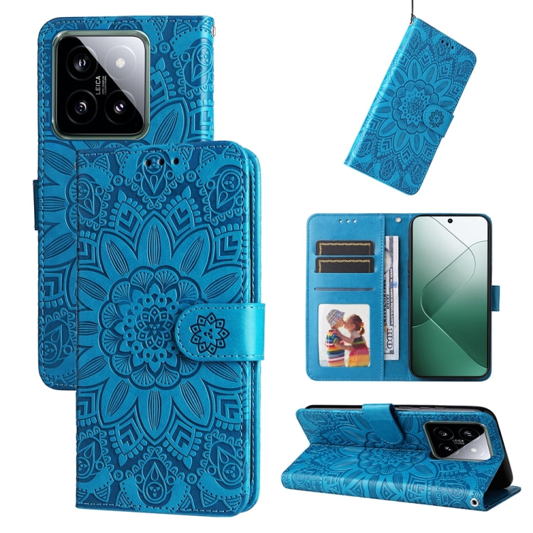 Embossed Sunflower Leather Phone Case, For Xiaomi Redmi A3, For Xiaomi Redmi Note13 Pro 4G Global/Poco M6 Pro 4G, For Xiaomi Redmi Note13 4G, For Xiaomi Redmi K70E, For Xiaomi 14 Ultra, For Xiaomi 14 Pro, For Xiaomi 14, For Xiaomi Redmi Note13 5G Globa...