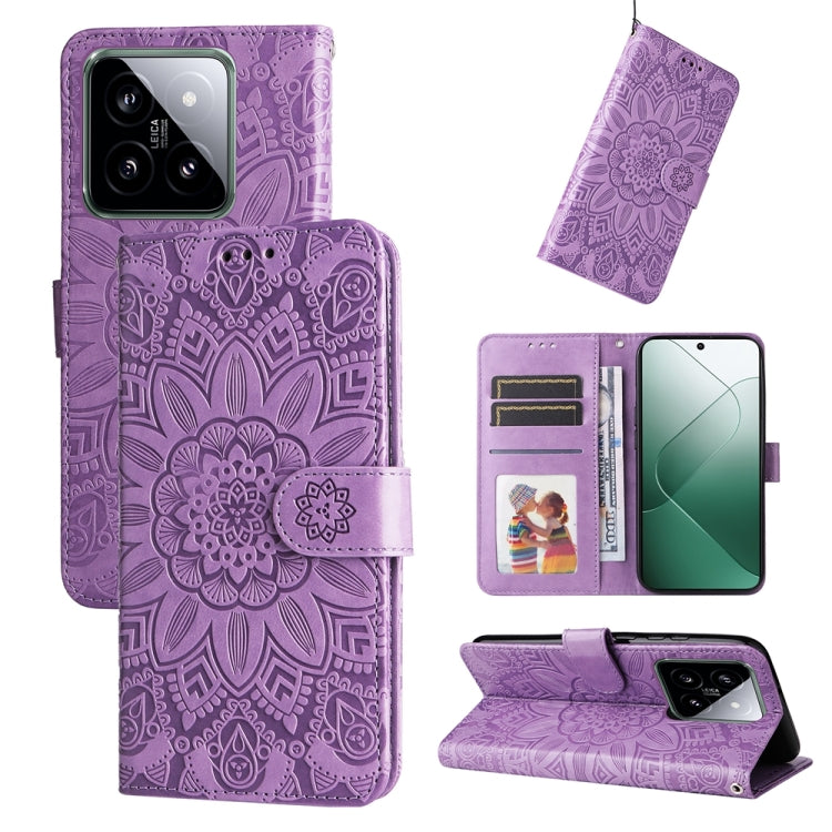 Embossed Sunflower Leather Phone Case, For Xiaomi Redmi A3, For Xiaomi Redmi Note13 Pro 4G Global/Poco M6 Pro 4G, For Xiaomi Redmi Note13 4G, For Xiaomi Redmi K70E, For Xiaomi 14 Ultra, For Xiaomi 14 Pro, For Xiaomi 14, For Xiaomi Redmi Note13 5G Globa...