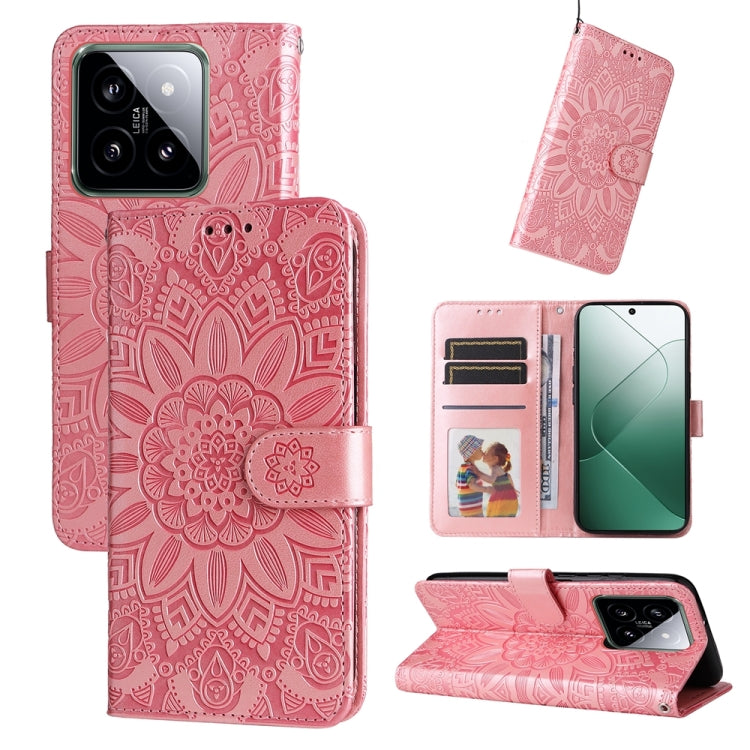 Embossed Sunflower Leather Phone Case, For Xiaomi Redmi A3, For Xiaomi Redmi Note13 Pro 4G Global/Poco M6 Pro 4G, For Xiaomi Redmi Note13 4G, For Xiaomi Redmi K70E, For Xiaomi 14 Ultra, For Xiaomi 14 Pro, For Xiaomi 14, For Xiaomi Redmi Note13 5G Globa...