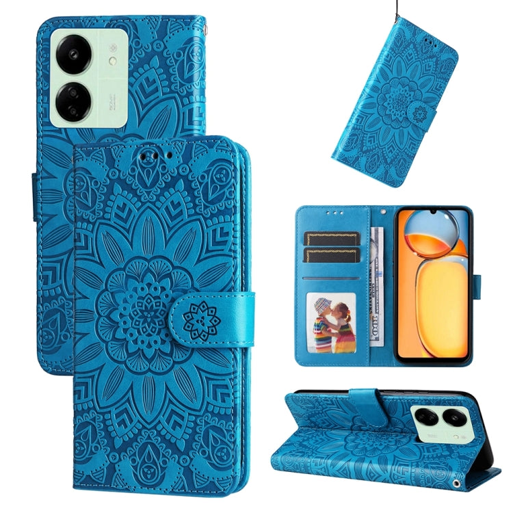 Embossed Sunflower Leather Phone Case, For Xiaomi Redmi A3, For Xiaomi Redmi Note13 Pro 4G Global/Poco M6 Pro 4G, For Xiaomi Redmi Note13 4G, For Xiaomi Redmi K70E, For Xiaomi 14 Ultra, For Xiaomi 14 Pro, For Xiaomi 14, For Xiaomi Redmi Note13 5G Globa...