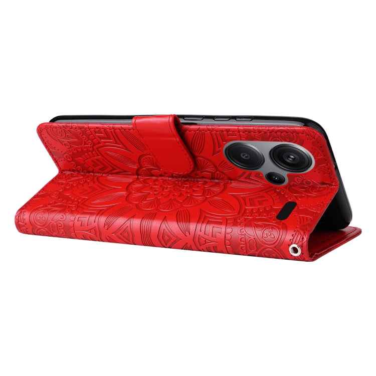 Embossed Sunflower Leather Phone Case, For Xiaomi Redmi Note13 Pro+ 5G Global, For Xiaomi Redmi Note13 Pro 5G Global, For Xiaomi 13T / Redmi K60 Ultra, For Xiaomi Redmi K70 / K70 Pro, For Xiaomi Redmi Poco F5, For Xiaomi Redmi K60 / K60 Pro������������...