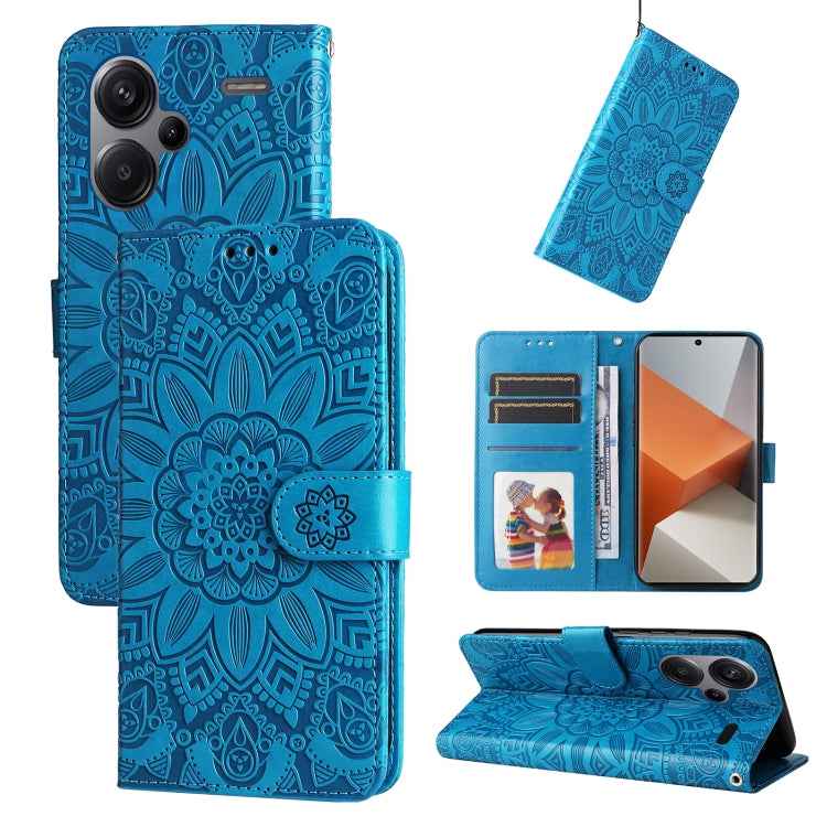 Embossed Sunflower Leather Phone Case, For Xiaomi Redmi Note13 Pro+ 5G Global, For Xiaomi Redmi Note13 Pro 5G Global, For Xiaomi 13T / Redmi K60 Ultra, For Xiaomi Redmi K70 / K70 Pro, For Xiaomi Redmi Poco F5, For Xiaomi Redmi K60 / K60 Pro������������...