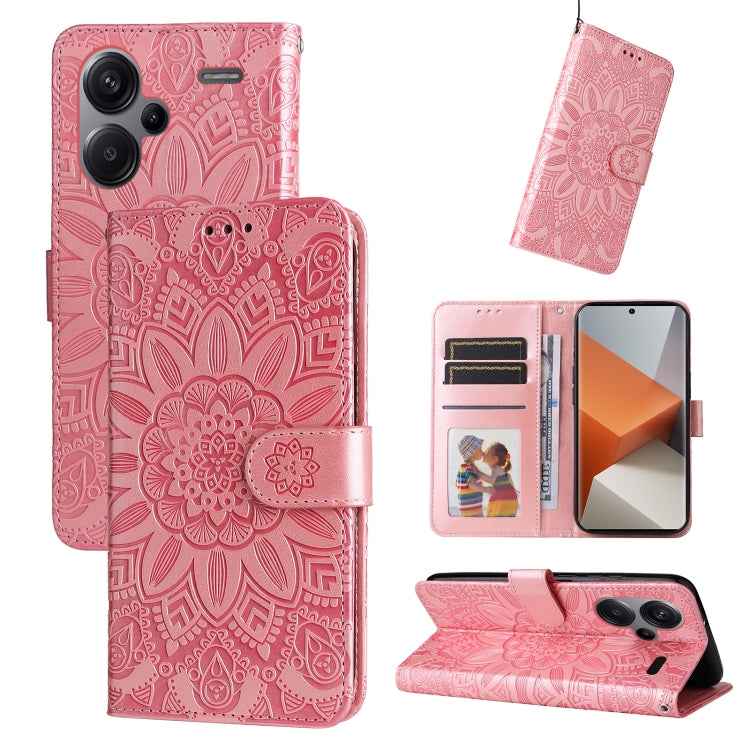 Embossed Sunflower Leather Phone Case, For Xiaomi Redmi Note13 Pro+ 5G Global, For Xiaomi Redmi Note13 Pro 5G Global, For Xiaomi 13T / Redmi K60 Ultra, For Xiaomi Redmi K70 / K70 Pro, For Xiaomi Redmi Poco F5, For Xiaomi Redmi K60 / K60 Pro������������...