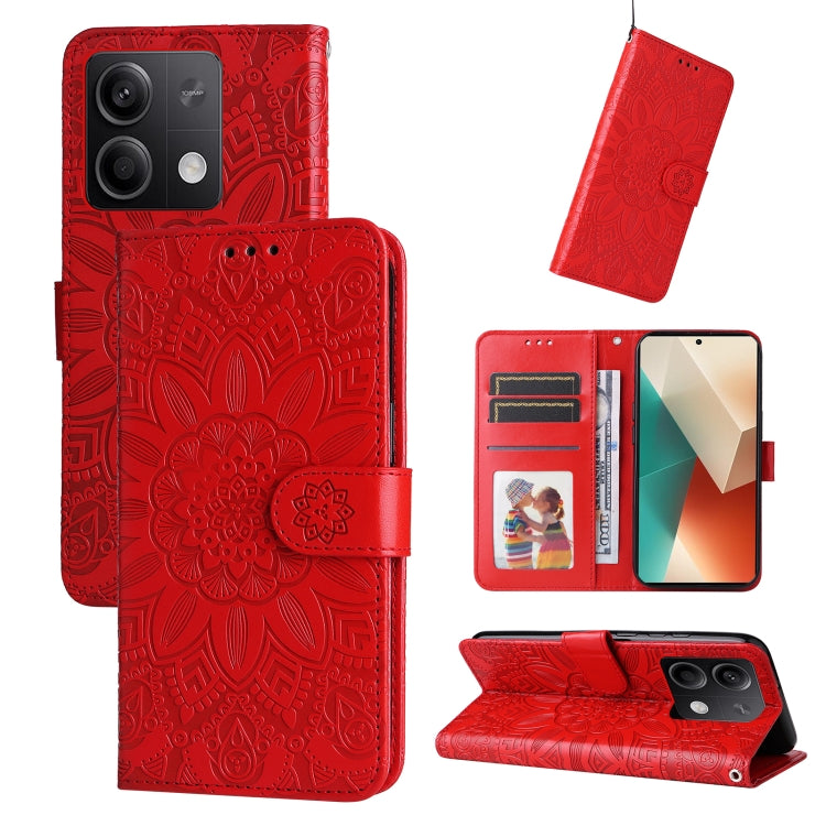 Embossed Sunflower Leather Phone Case, For Xiaomi Redmi A3, For Xiaomi Redmi Note13 Pro 4G Global/Poco M6 Pro 4G, For Xiaomi Redmi Note13 4G, For Xiaomi Redmi K70E, For Xiaomi 14 Ultra, For Xiaomi 14 Pro, For Xiaomi 14, For Xiaomi Redmi Note13 5G Globa...