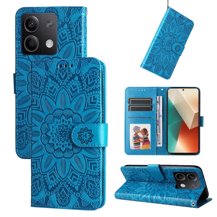 Embossed Sunflower Leather Phone Case, For Xiaomi Redmi A3, For Xiaomi Redmi Note13 Pro 4G Global/Poco M6 Pro 4G, For Xiaomi Redmi Note13 4G, For Xiaomi Redmi K70E, For Xiaomi 14 Ultra, For Xiaomi 14 Pro, For Xiaomi 14, For Xiaomi Redmi Note13 5G Globa...
