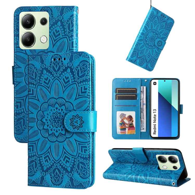 Embossed Sunflower Leather Phone Case, For Xiaomi Redmi A3, For Xiaomi Redmi Note13 Pro 4G Global/Poco M6 Pro 4G, For Xiaomi Redmi Note13 4G, For Xiaomi Redmi K70E, For Xiaomi 14 Ultra, For Xiaomi 14 Pro, For Xiaomi 14, For Xiaomi Redmi Note13 5G Globa...