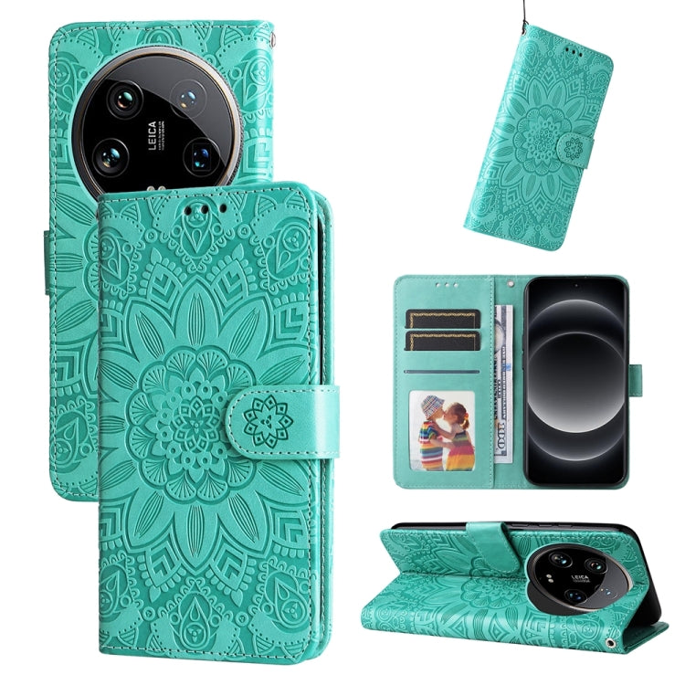 Embossed Sunflower Leather Phone Case, For Xiaomi Redmi A3, For Xiaomi Redmi Note13 Pro 4G Global/Poco M6 Pro 4G, For Xiaomi Redmi Note13 4G, For Xiaomi Redmi K70E, For Xiaomi 14 Ultra, For Xiaomi 14 Pro, For Xiaomi 14, For Xiaomi Redmi Note13 5G Globa...