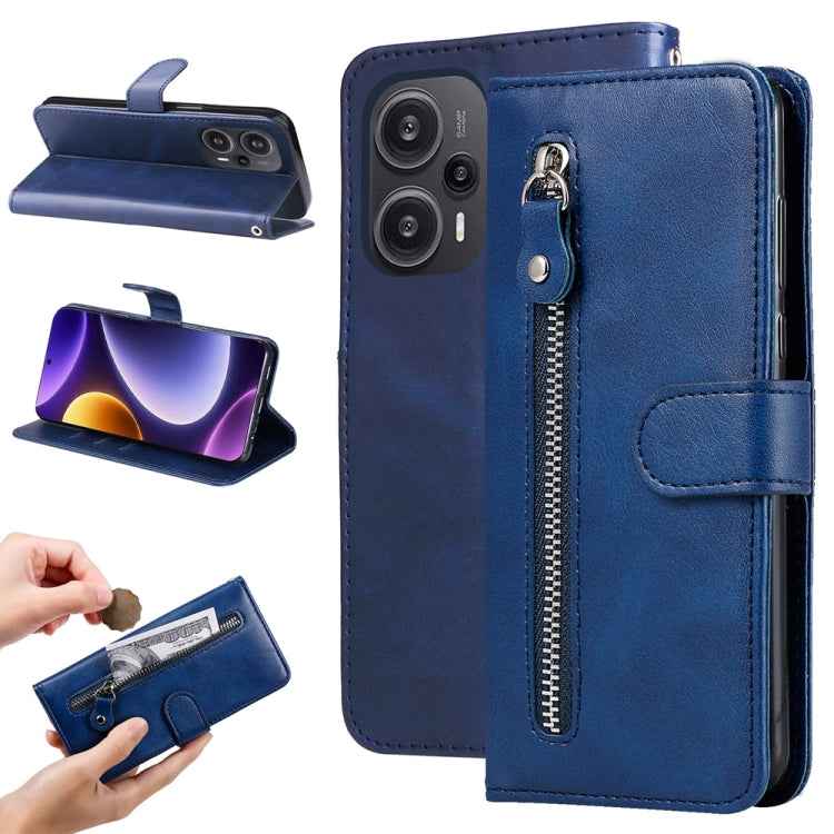 Calf Texture Zipper Leather Phone Case, For Xiaomi Redmi Poco F5, For Xiaomi 13T / Redmi K60 Ultra, For Xiaomi Redmi K60 / K60 Pro, For Xiaomi Redmi Note 12S 4G