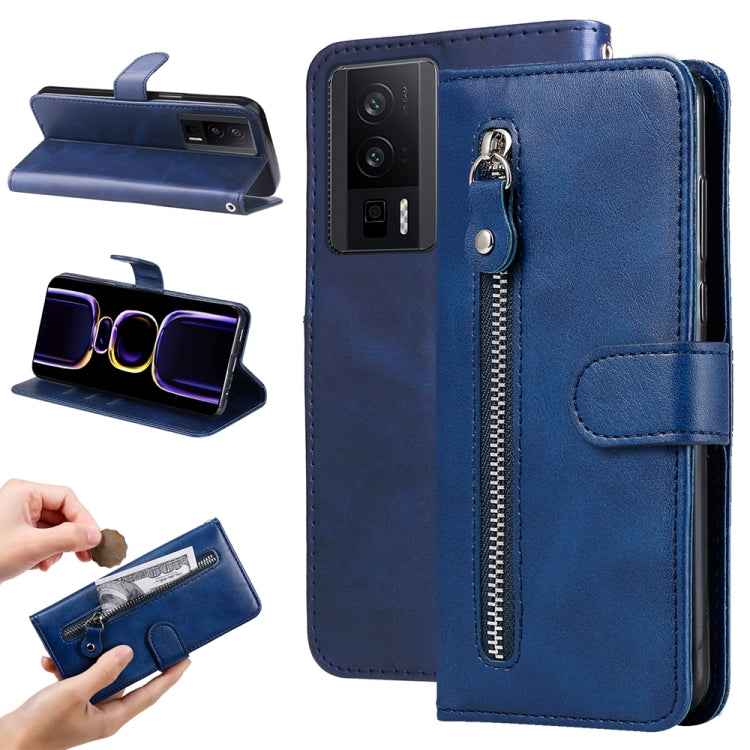 Calf Texture Zipper Leather Phone Case, For Xiaomi Redmi Poco F5, For Xiaomi 13T / Redmi K60 Ultra, For Xiaomi Redmi K60 / K60 Pro, For Xiaomi Redmi Note 12S 4G