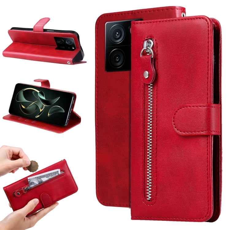 Calf Texture Zipper Leather Phone Case, For Xiaomi Redmi Poco F5, For Xiaomi 13T / Redmi K60 Ultra, For Xiaomi Redmi K60 / K60 Pro, For Xiaomi Redmi Note 12S 4G