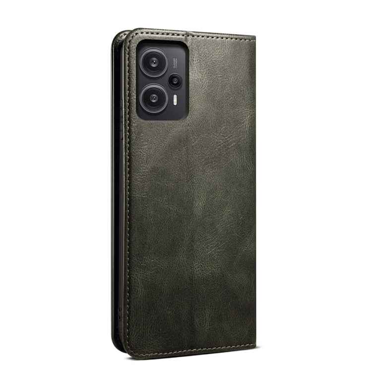 Oil Wax Crazy Horse Texture Flip Leather Phone Case, For Xiaomi Redmi Note 12 Turbo / Poco F5, For Xiaomi Redmi Note 12 Turbo