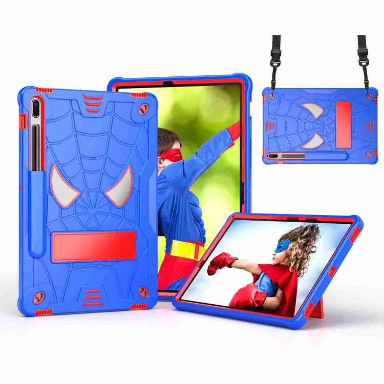 Spider Texture Silicone Hybrid PC Tablet Case with Shoulder Strap, For Samsung Galaxy Tab S7 FE / S7+ / S8+, For Samsung Galaxy Tab S7 / S8, For Samsung Galaxy Tab A8 10.5 2021, For Samsung Galaxy Tab S6 Lite P610