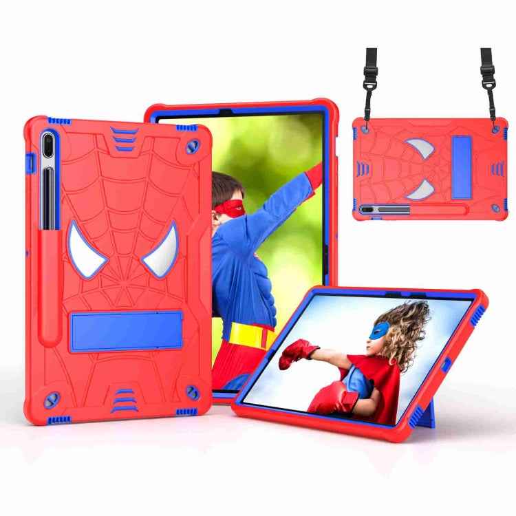 Spider Texture Silicone Hybrid PC Tablet Case with Shoulder Strap, For Samsung Galaxy Tab S7 FE / S7+ / S8+, For Samsung Galaxy Tab S7 / S8, For Samsung Galaxy Tab A8 10.5 2021, For Samsung Galaxy Tab S6 Lite P610