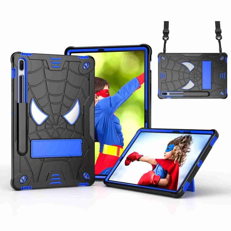 Spider Texture Silicone Hybrid PC Tablet Case with Shoulder Strap, For Samsung Galaxy Tab S7 FE / S7+ / S8+, For Samsung Galaxy Tab S7 / S8, For Samsung Galaxy Tab A8 10.5 2021, For Samsung Galaxy Tab S6 Lite P610