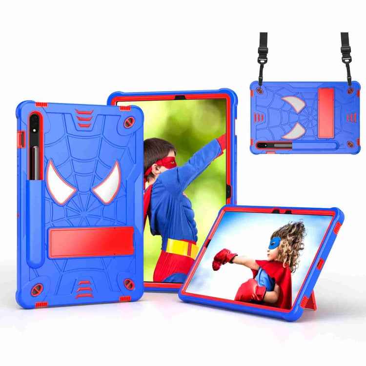 Spider Texture Silicone Hybrid PC Tablet Case with Shoulder Strap, For Samsung Galaxy Tab S7 FE / S7+ / S8+, For Samsung Galaxy Tab S7 / S8, For Samsung Galaxy Tab A8 10.5 2021, For Samsung Galaxy Tab S6 Lite P610