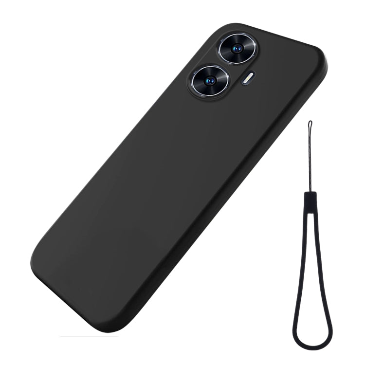 Solid Color Liquid Silicone Dropproof Full Coverage Phone Case, For Realme Narzo N55, For Realme 10 Pro 5G