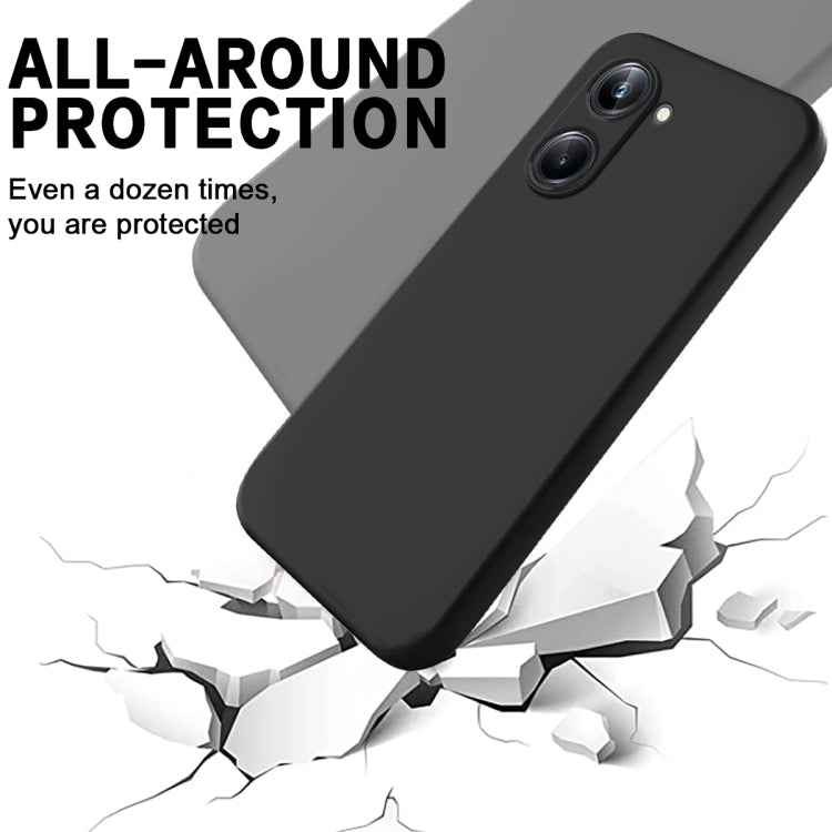 Solid Color Liquid Silicone Dropproof Full Coverage Phone Case, For Realme 10 Pro 5G