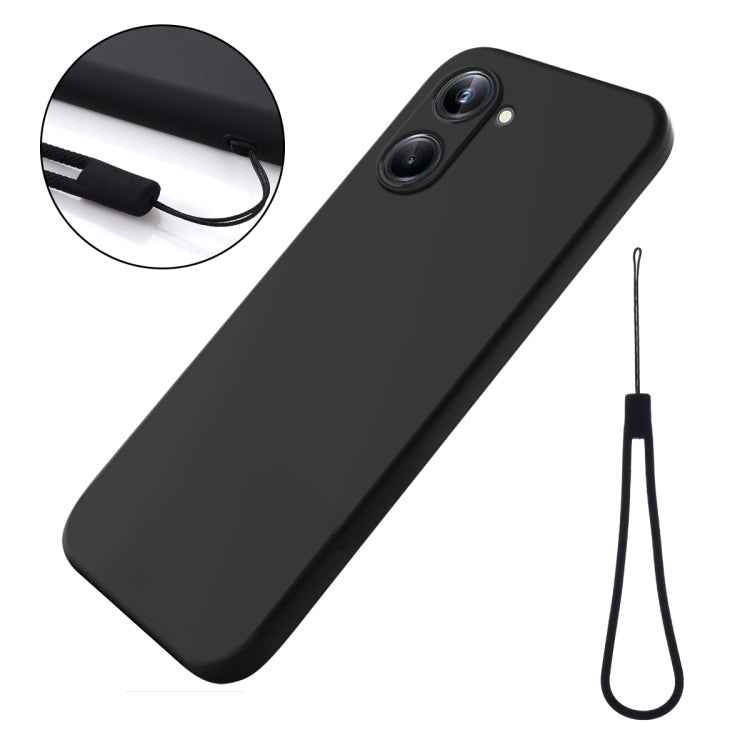 Solid Color Liquid Silicone Dropproof Full Coverage Phone Case, For Realme 10 Pro 5G