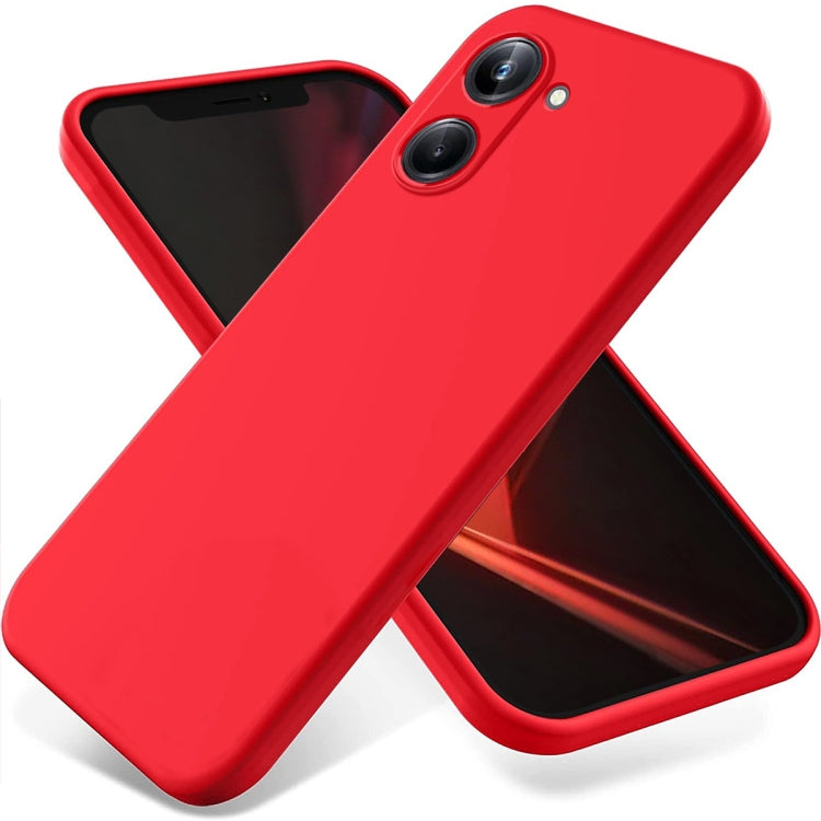 Solid Color Liquid Silicone Dropproof Full Coverage Phone Case, For Realme C65 5G, For Realme C65 4G, For Realme Narzo N55, For Realme 10 Pro 5G