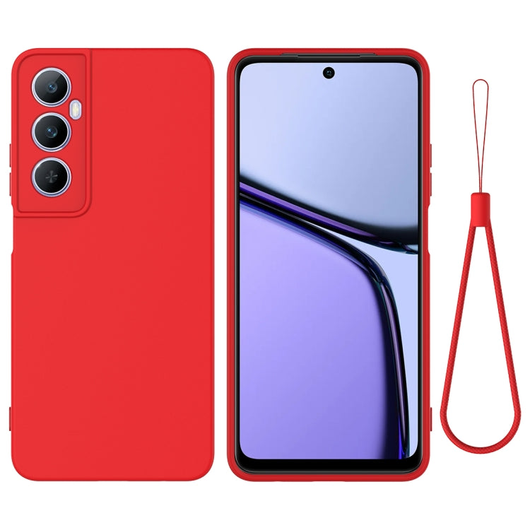 Solid Color Liquid Silicone Dropproof Full Coverage Phone Case, For Realme C65 5G, For Realme C65 4G, For Realme Narzo N55, For Realme 10 Pro 5G