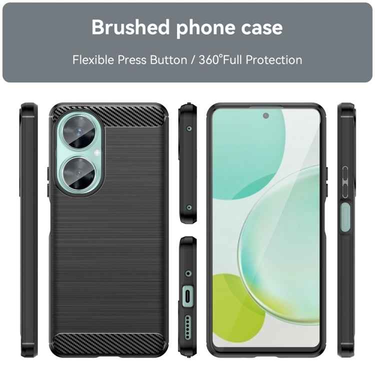 Brushed Texture Carbon Fiber TPU Phone Case, For Huawei nova 11i, For Huawei Maimang 20