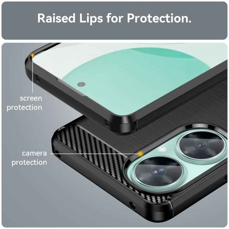 Brushed Texture Carbon Fiber TPU Phone Case, For Huawei nova 11i, For Huawei Maimang 20