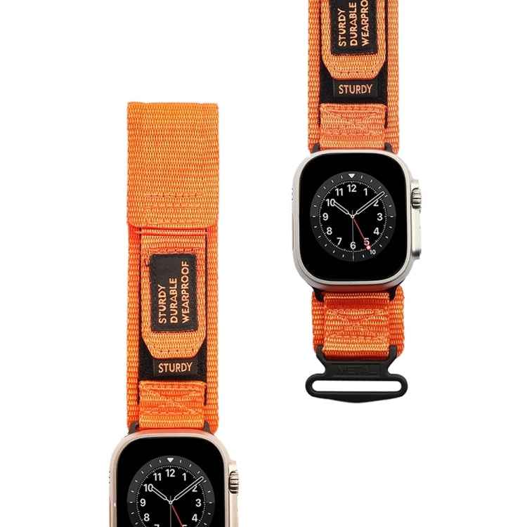Nylon Two Section Watch Band, For Apple Watch SE 2023 44mm, For Apple Watch Ultra 49mm, For Apple Watch 8 41mm, For Apple Watch SE 2023 40mm, For Apple Watch Ultra 2 49mm, For Apple Watch 8 45mm, For Apple Watch 9 45mm, For Apple Watch SE 2022 40mm    ...