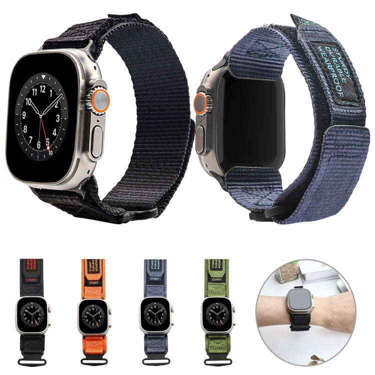 Nylon Two Section Watch Band, For Apple Watch SE 2023 44mm, For Apple Watch Ultra 49mm, For Apple Watch 8 41mm, For Apple Watch SE 2023 40mm, For Apple Watch Ultra 2 49mm, For Apple Watch 8 45mm, For Apple Watch 9 45mm, For Apple Watch SE 2022 40mm    ...