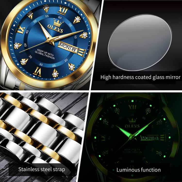 OLEVS 5513 Men Business Luminous Waterproof Quartz Watch