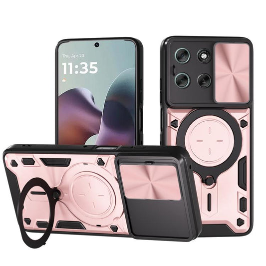 CD Texture Sliding Camshield Magnetic Holder Phone Case, For Motorola Moto G56 5G, For Motorola Moto G05, For Motorola Moto G 2025, For Motorola Moto G75 5G, For Motorola Moto G35, For Motorola Moto G55, For Motorola Edge 50 Neo, For Motorola Moto G85