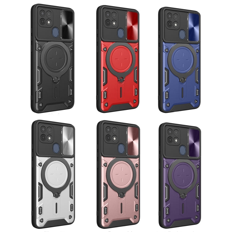 CD Texture Sliding Camshield Magnetic Holder Phone Case, For OPPO A15 / A15s / A35 2021, For OPPO A53 4G, For OPPO A9 2020 / A5 2020 / A11x, For OPPO A79 5G Global