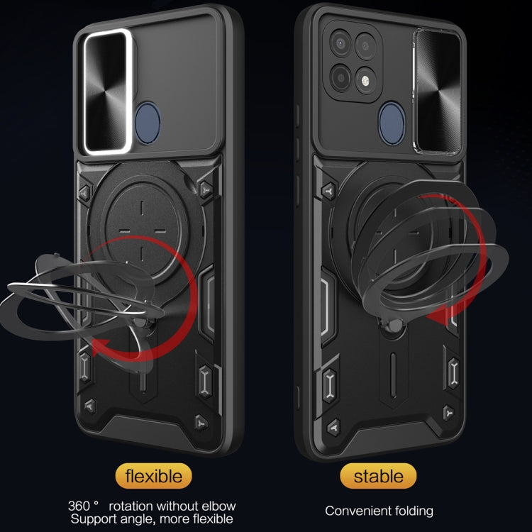 CD Texture Sliding Camshield Magnetic Holder Phone Case, For OPPO A15 / A15s / A35 2021, For OPPO A53 4G, For OPPO A9 2020 / A5 2020 / A11x, For OPPO A79 5G Global
