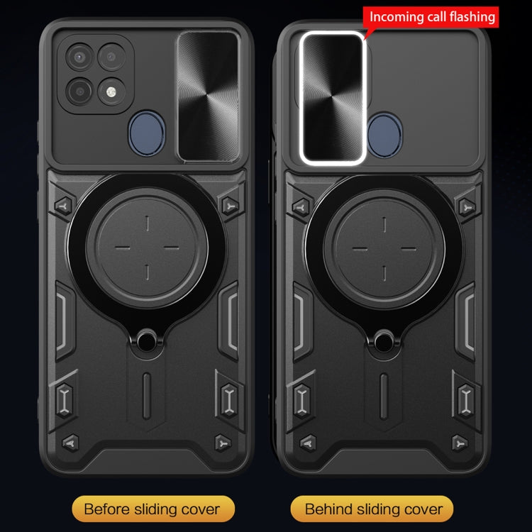 CD Texture Sliding Camshield Magnetic Holder Phone Case, For OPPO A15 / A15s / A35 2021, For OPPO A53 4G, For OPPO A9 2020 / A5 2020 / A11x, For OPPO A79 5G Global