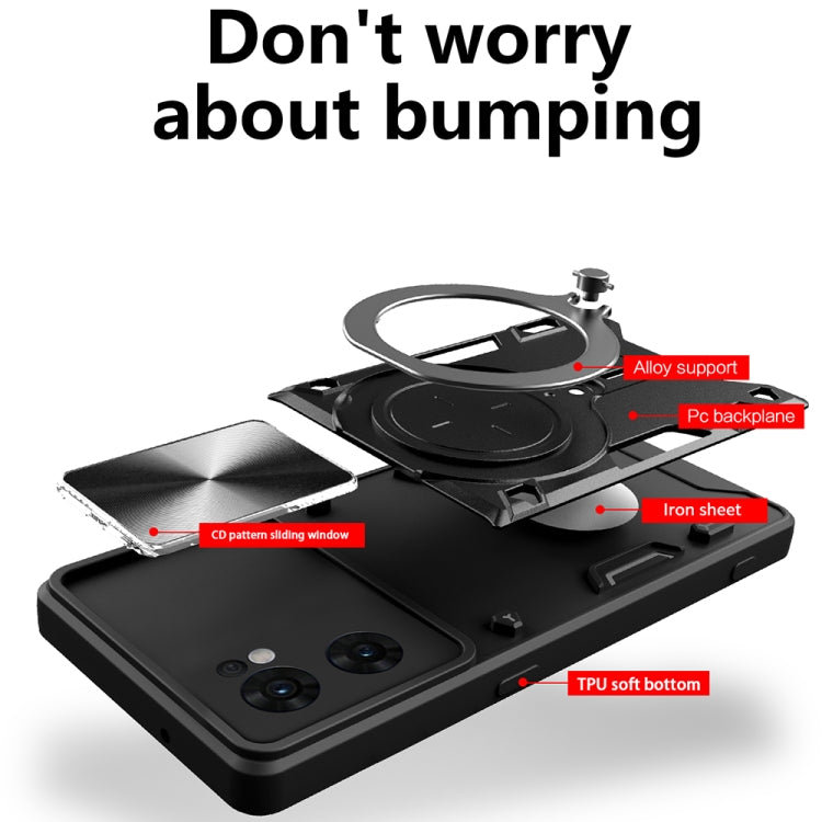 CD Texture Sliding Camshield Magnetic Holder Phone Case, For OPPO Reno7 5G, For OPPO Reno 6 4G, For OPPO A15 / A15s / A35 2021, For OPPO A53 4G, For OPPO A9 2020 / A5 2020 / A11x, For OPPO A79 5G Global