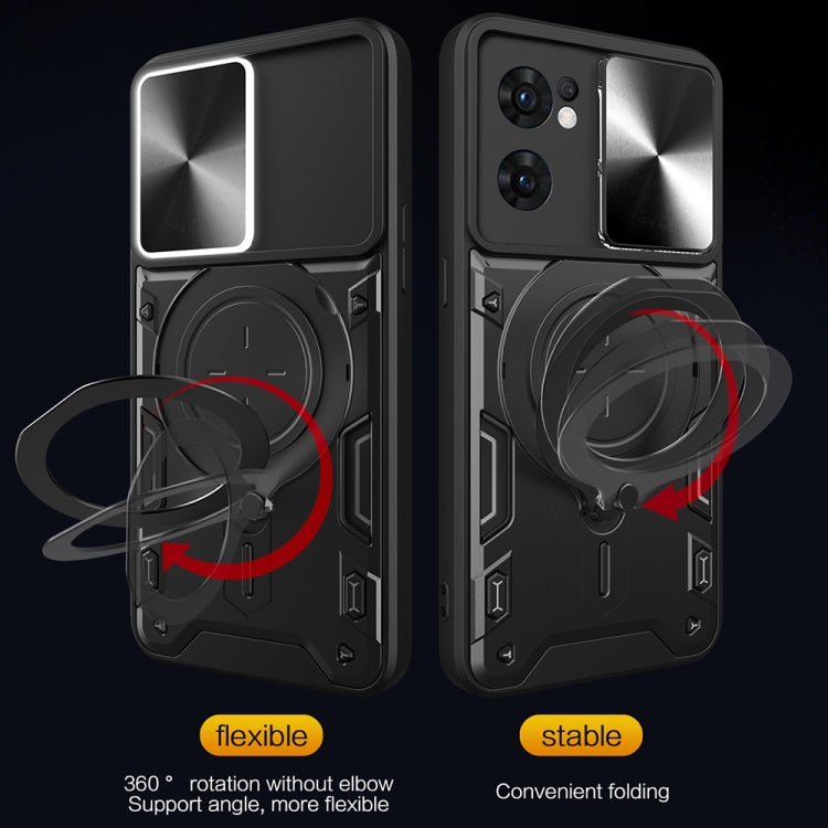 CD Texture Sliding Camshield Magnetic Holder Phone Case, For OPPO Reno7 5G, For OPPO Reno 6 4G, For OPPO A15 / A15s / A35 2021, For OPPO A53 4G, For OPPO A9 2020 / A5 2020 / A11x, For OPPO A79 5G Global