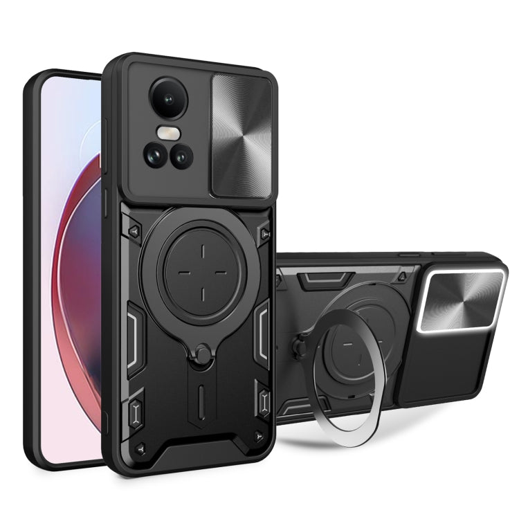 CD Texture Sliding Camshield Magnetic Holder Phone Case, For OPPO Reno11 5G Global, For OPPO Reno11 Pro 5G Global, For OPPO A38 4G Global, For OPPO A58 4G Global, For OPPO Reno10 5G Global, For OPPO A78 4G, For OPPO F23 5G India / A98 5G / A1 5G       ...