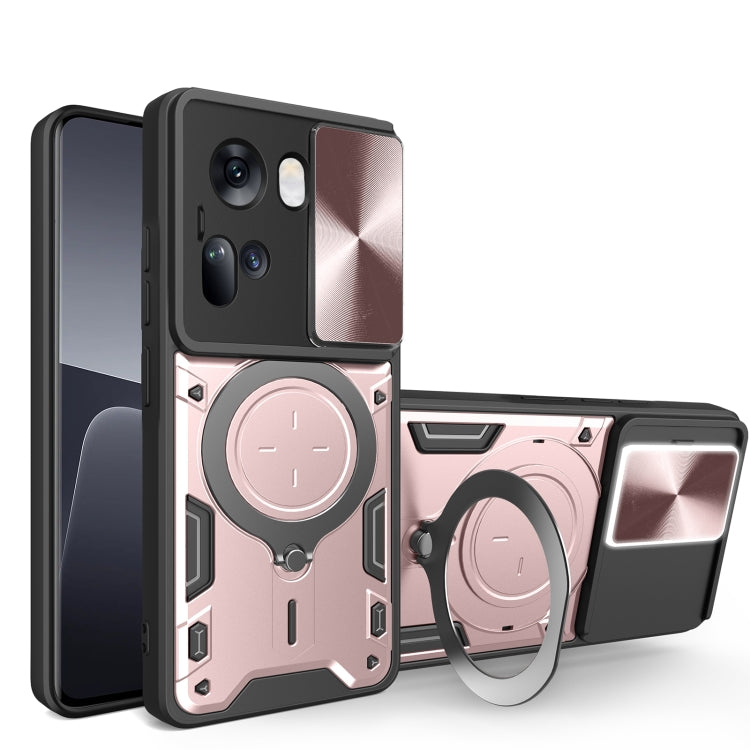 CD Texture Sliding Camshield Magnetic Holder Phone Case, For OPPO Reno11 F 5G Global, For OPPO Reno11 5G Global, For OPPO Reno11 Pro 5G Global, For OPPO A38 4G Global, For OPPO A58 4G Global, For OPPO Reno10 5G Global, For OPPO A78 4G                  ...