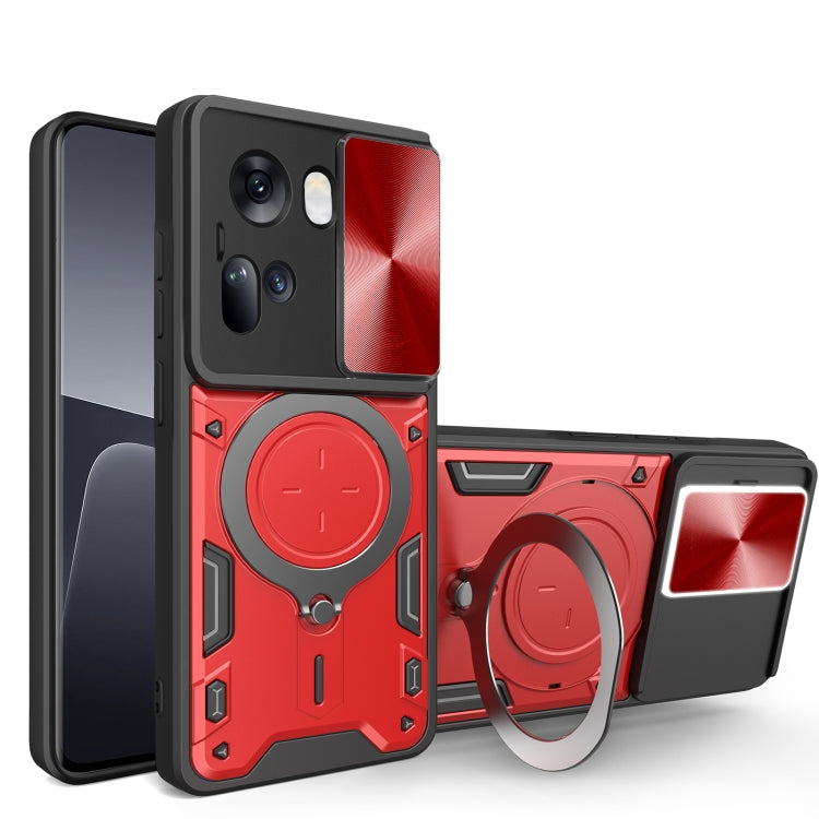 CD Texture Sliding Camshield Magnetic Holder Phone Case, For OPPO Reno11 F 5G Global, For OPPO Reno11 5G Global, For OPPO Reno11 Pro 5G Global, For OPPO A38 4G Global, For OPPO A58 4G Global, For OPPO Reno10 5G Global, For OPPO A78 4G                  ...