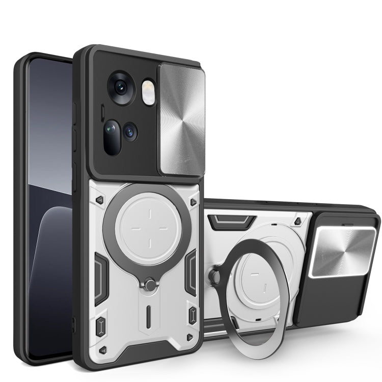 CD Texture Sliding Camshield Magnetic Holder Phone Case, For OPPO Reno11 F 5G Global, For OPPO Reno11 5G Global, For OPPO Reno11 Pro 5G Global, For OPPO A38 4G Global, For OPPO A58 4G Global, For OPPO Reno10 5G Global, For OPPO A78 4G                  ...
