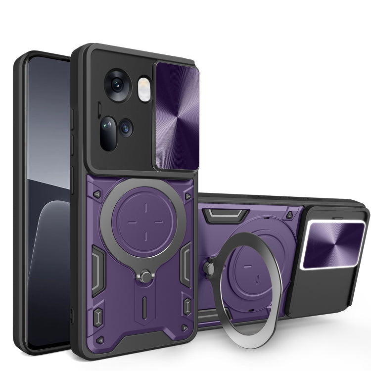 CD Texture Sliding Camshield Magnetic Holder Phone Case, For OPPO Reno11 F 5G Global, For OPPO Reno11 5G Global, For OPPO Reno11 Pro 5G Global, For OPPO A38 4G Global, For OPPO A58 4G Global, For OPPO Reno10 5G Global, For OPPO A78 4G                  ...